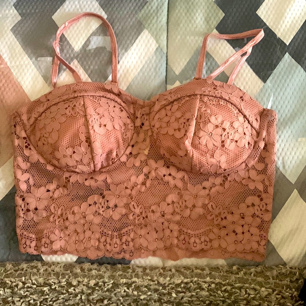 NEVER WORN dusty rose crop top!